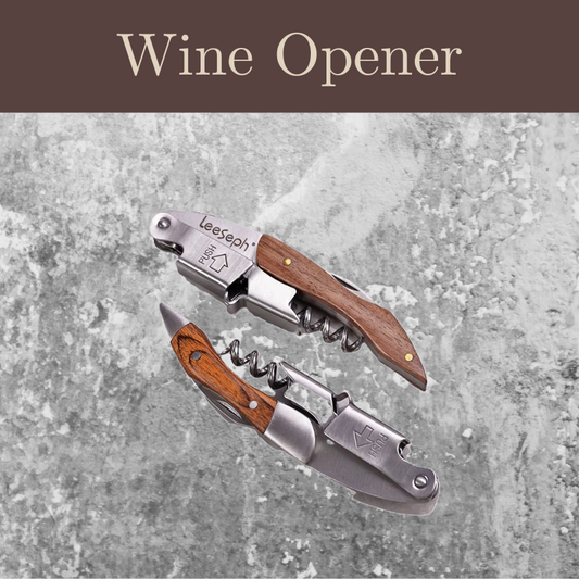 Stainless Steel Wine Opener with Wooden Handle